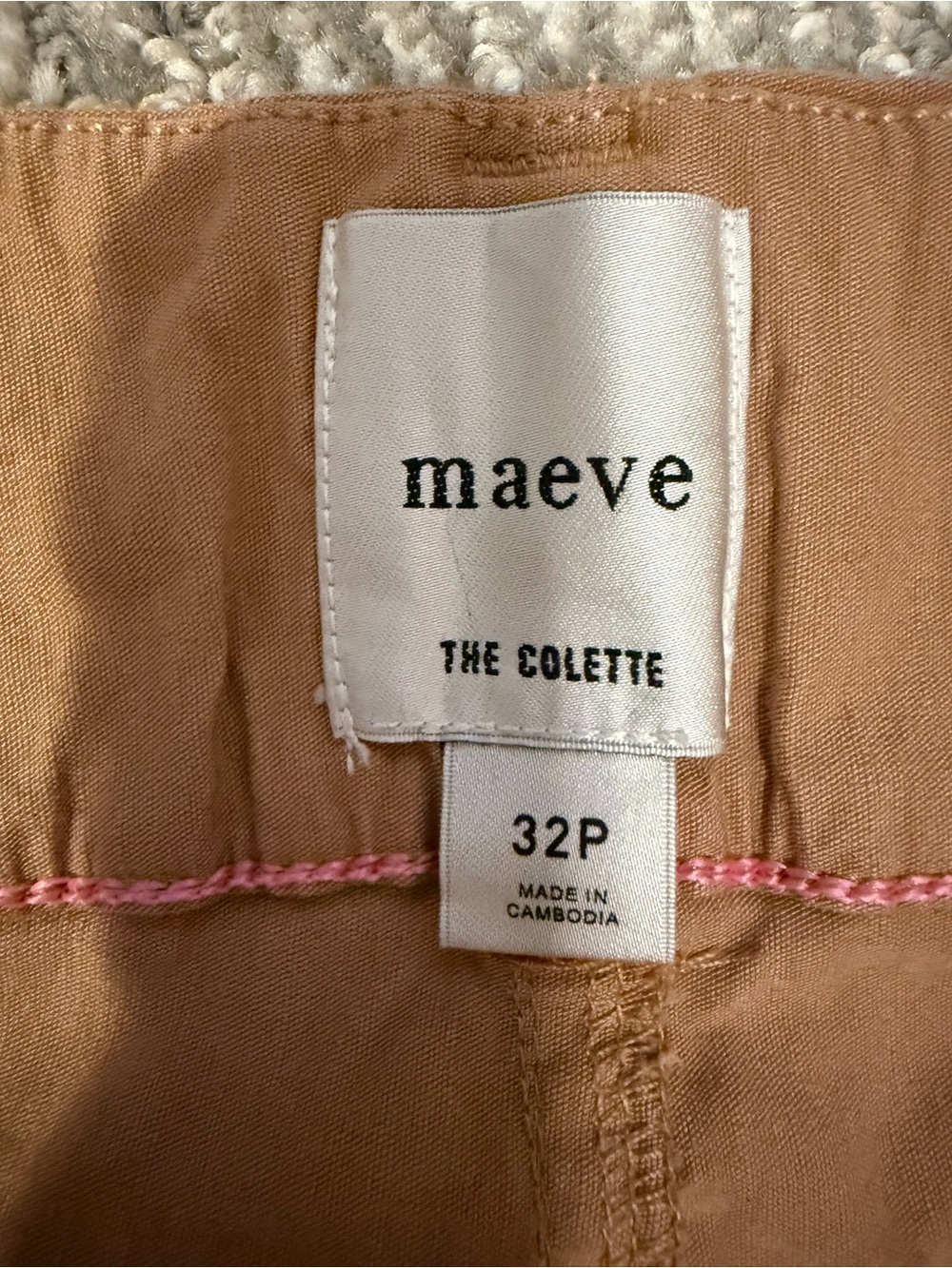 Maeve The Colette Pants 32P Camel Linen Blend Wide Leg Crop Utility Anthropologi - Picture 2 of 5